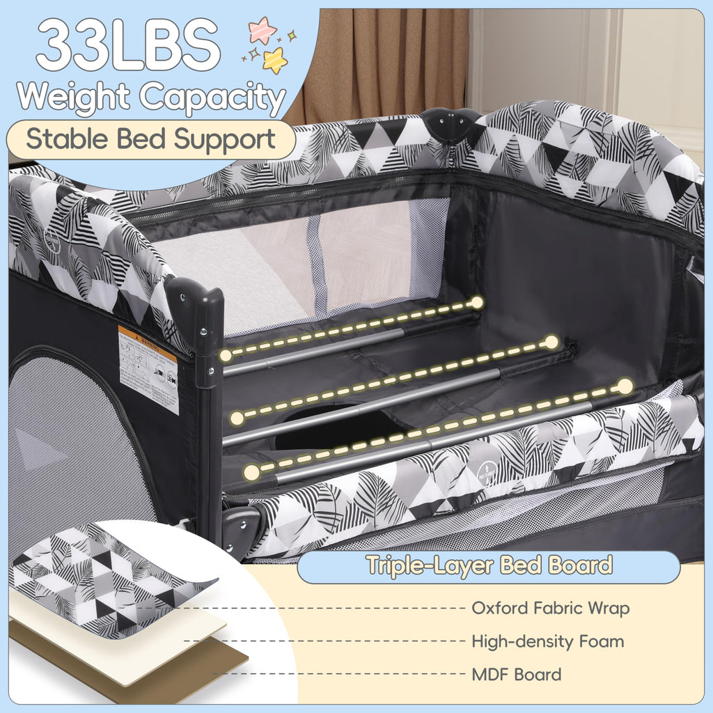 5-in-1 Pack and Play with Changing Table and Bassinet H20815