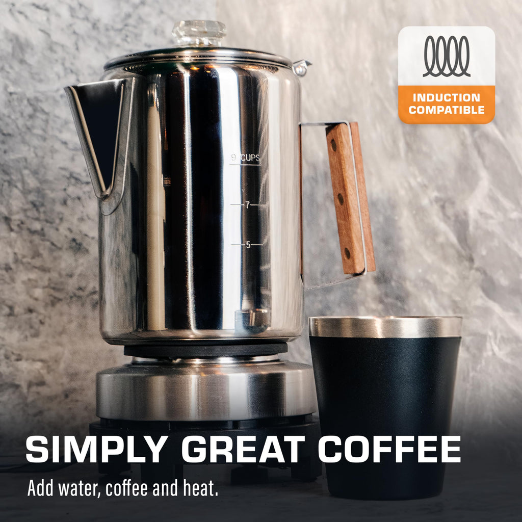Induction Coffee Percolator 9 Cup F799