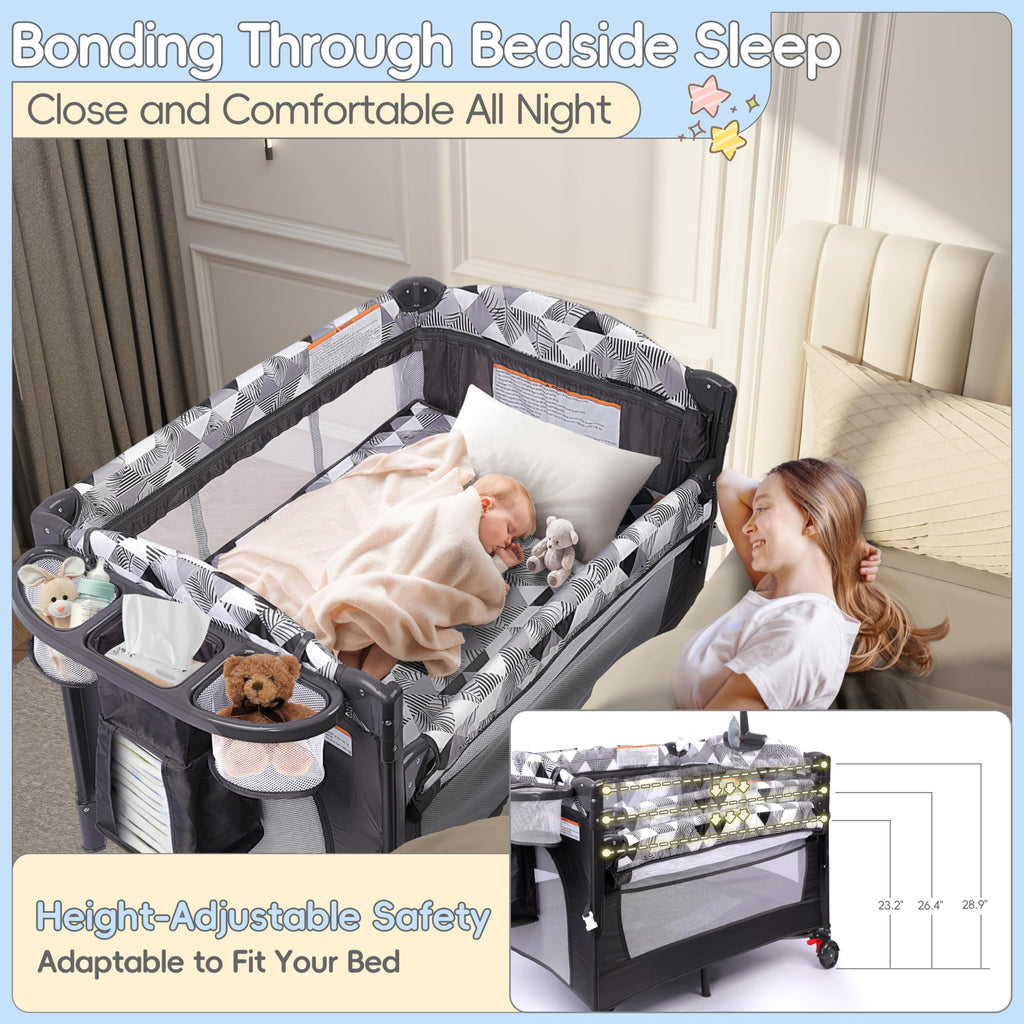 5-in-1 Pack and Play with Changing Table and Bassinet H20815