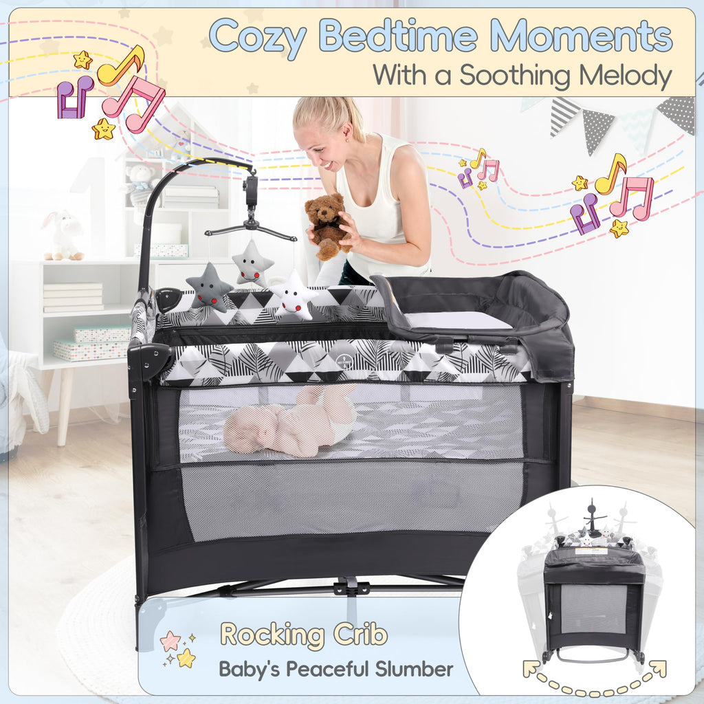 5-in-1 Pack and Play with Changing Table and Bassinet H20815
