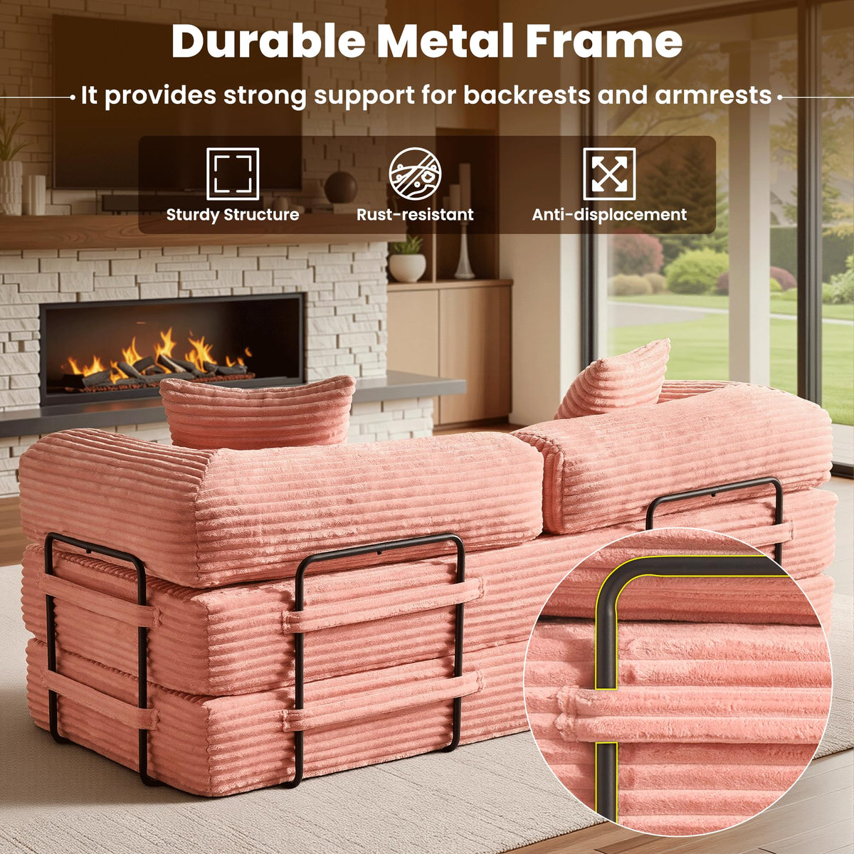 81" Folding Sofa Bed Convertible Floor Futon Lounger G6090