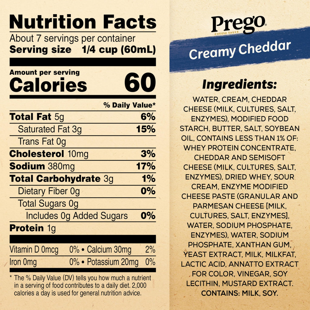 Creamy Cheddar Cheese Sauce 14.5 oz 12 Pack R1534