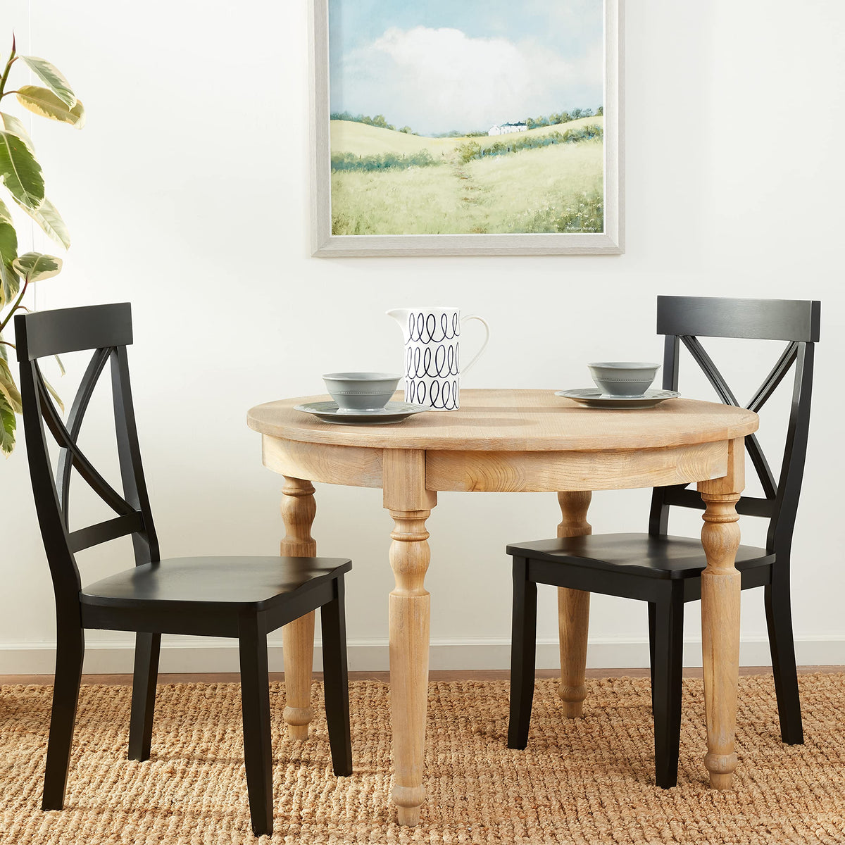 Black Dining Chairs Set of 2 Z667